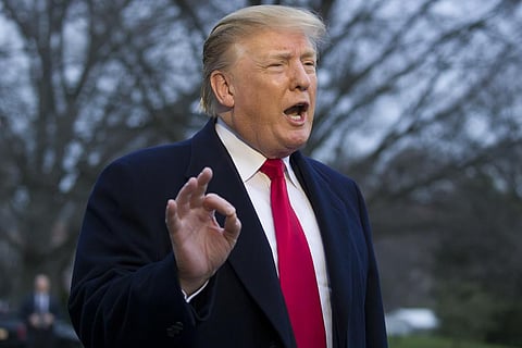 FILE - Former US President Donald Trump speaks after stepping off Marine One on the South Lawn of the White House, March 24, 2019, in Washington. (Photo | AP)