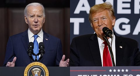 FILE - A collage of US President Joe Biden (L) and Republican frontrunner Donald Trump. (Photo | AP)