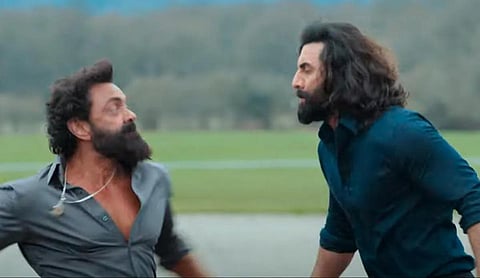 Bobby Deol and Ranbir Kapoor in 'Animal'.