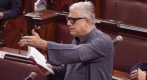FILE - TMC MP Derek O'Brien speaks in the Rajya Sabha. (Photo | PTI)