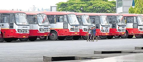 KSRTC Buses. (Photo  | Vinod Kumar T)