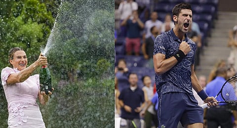 Aryna Sabalenka and Novak Djokovic were honored as the International Tennis Federation’s 2023 ITF World Champions