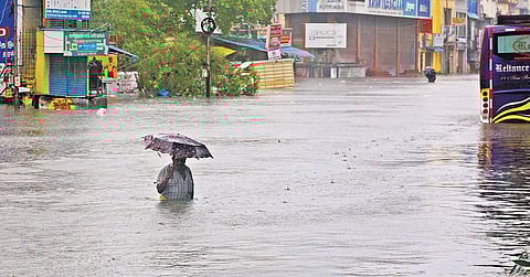 Vadapalani in Chennai was among the many areas that were inundated after the cyclone-induced rains. (Photo | Shiba Prasad Sahu)