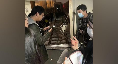 Images from the collision site posted on X formerly know as twitter by users.