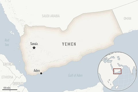 This is a locator map for Yemen with its capital, Sanaa. (Photo | AP)
