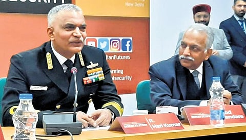 Admiral Hari Kumar at a workshop organised by a think tank. (Photo| Express)
