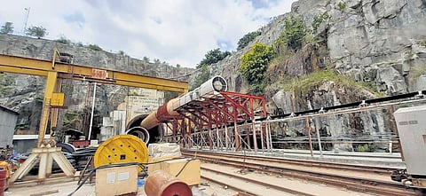 Tunneling work has been halted since April due to technical faults