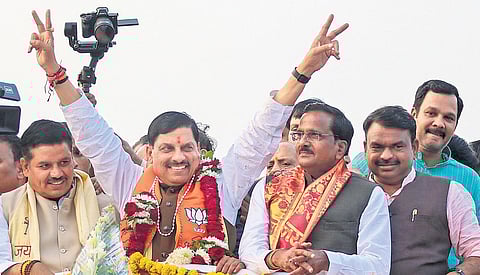 Yadav held a mega road show in his native city on Dec 16, 2023.