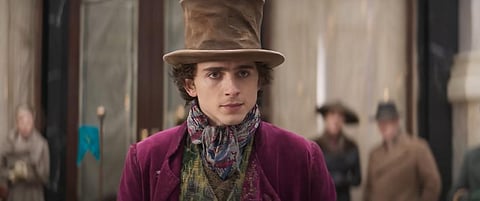 YouTube screengrab from the trailer of 'Wonka' starring Timothée Chalamet.