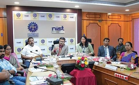 C Anandharamakrishnan, director, CSIR-NIIST, speaking at the stakeholders’ meet on fortified rice kernels, organised by CSIR-NIIST on its campus at Pappanamcode | Express