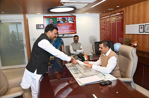 Chirag Patel handed over his resignation to Gujarat assembly Speaker Shankar Chaudhary in Gandhinagar on Tuesday morning.