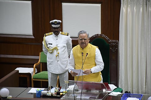 Former CM Raman Singh unanimously elected as Speaker of the House. (Photo | Special Arrangement)