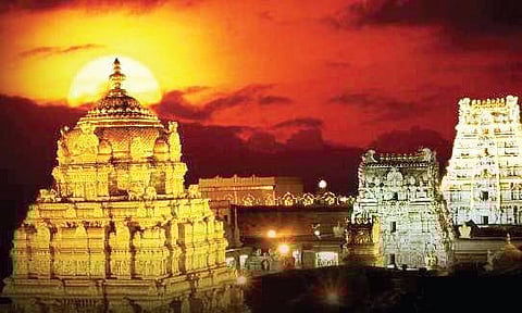 FILE - Sri Vekateswara Swamy Temple in Tirumala. (EPS Photo)