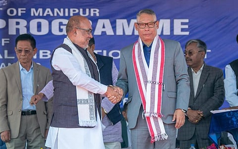 Manipur government and UNLF signed a peace agreement. (Photo | Twitter@N.BirenSingh)
