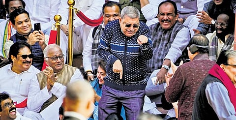 TMC MP Kalyan Banerjee mimics RS chairman Jagdeep Dhankhar | PTI