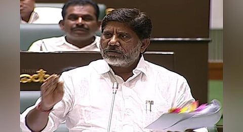 Deputy Chief Minister Mallu Bhatti Vikramarka speak in the Assembly on Wednesday