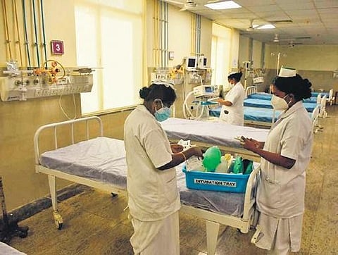 A dedicated unit with a capacity of 150 ICU beds has been established at the Ongole Government General Hospital equipped with streamlined oxygen supply lines to facilitate emergency services.