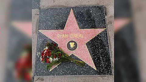Star dedicated to actor Ryan O 'Neal at Hollywood's walk of fame. (Twitter)