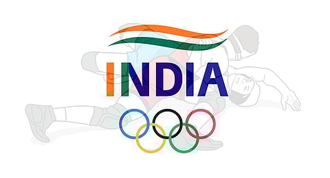 The logo of Indian Olympic Association (IOA), used for representative purposes only.