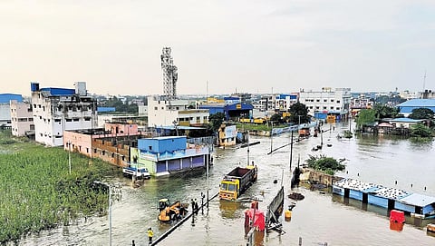 A flooded area in Chennai.