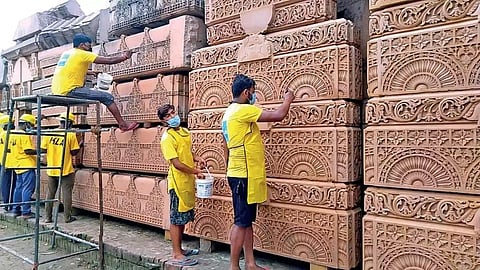 As per the local sources, the first machine to cut the stones arrived in Ayodhya in 1996. (Photo | Express)