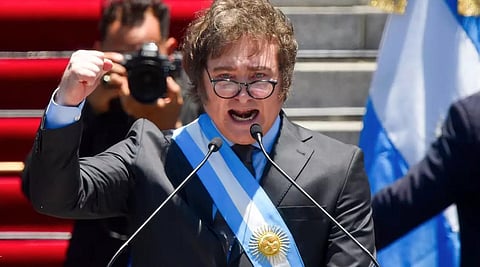 Argentina's newly sworn-in President Javier Milei. (Photo | AP)