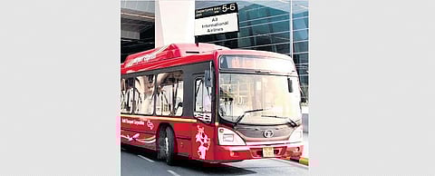 Airport shuttle service.