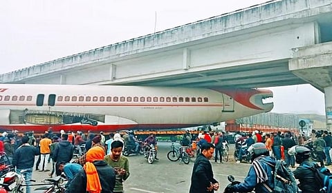 The plane was being transported from Lucknow to Assam