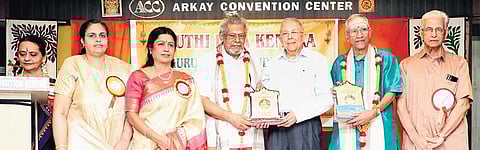 Delhi Ganesh and Mannargudi Easwaran were presented with the awards this year.