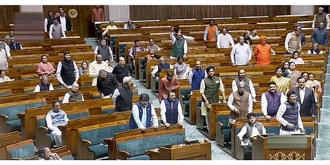 Union Minister Piyush Goyal speaks in the Lok Sabha during the Winter session of Parliament. (Photo | PTI)