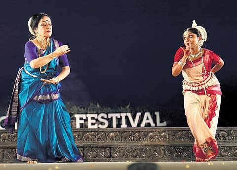 Odissi dancer Kumkum Mohanty performing at the Konark festival I shamim qureshy