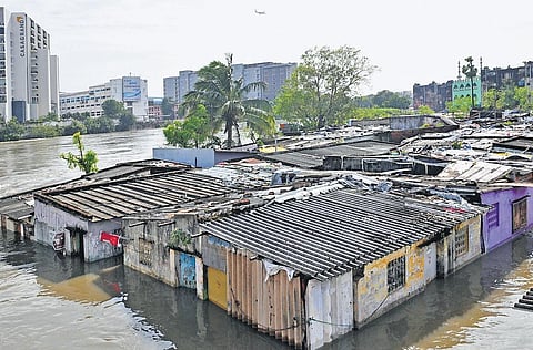 Present situation of houses in Saidapet as Adyar River is in spate | shiba Prasad sahu