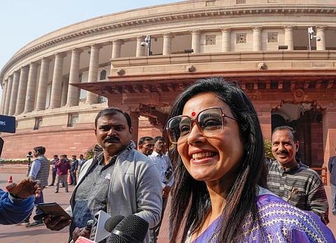 TMC MP Mahua Moitra at Parliament. (PTI)