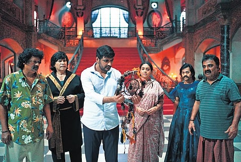 A scene from the movie 'Conjuring Kannappan'