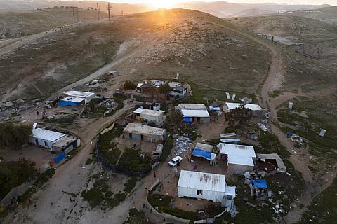 A view of the Bedouin hamlet of Khan al-Ahmar in the West Bank. (Photo | AP)