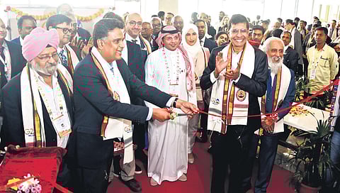 K Sanjay Murthy inaugurates the exhibition held as part of G20 meeting at  IIT-M Research Park in Chennai on Tuesday | Ashwin Prasath
