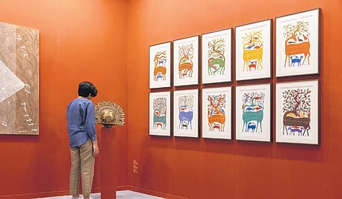 Images of day one at the India Art Fair 2023