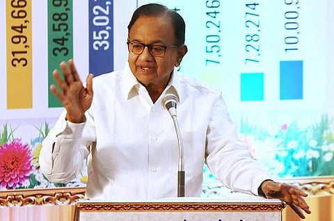 Former finance minister of India and Congress leader P Chidambaram