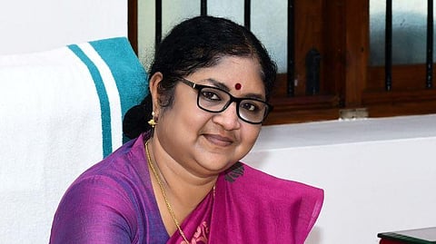 Kerala state Higher Education Minister R Bindu. 