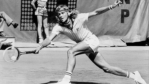 In this backdated photograph, Swedish tennis legend Bjorn Borg seen in action. (File Photo | AFP)