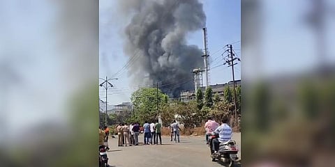 Fire broke out at a chemical factory in Badlapur MIDC (Photo | PTI)