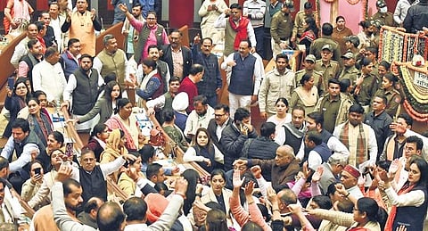 File photo of the ruckus in the MCD House involving AAP & BJP leaders