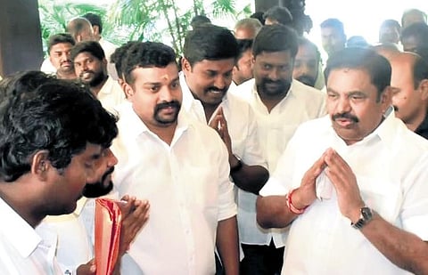 Edappadi K Palaniswami held a meeting with party functionaries on Erodec East bypoll on Sunday | Express