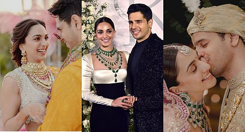 Lovebirds Sidharth Malhotra and Kiara Advani got married in an intimate ceremony at the Suryagarh Palace in Jaisalmer, Rajasthan on February 7. Here are all the pictures from their dreamlike wedding and star-studded reception. (Photos | Instagram)