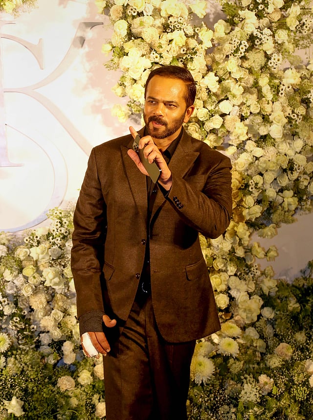 Director Rohit Shetty at the wedding reception of Sidharth Malhotra and Kiara Advani in Mumbai. (Photo | PTI)