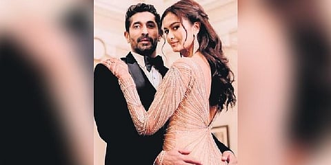 Actor Shubra Aiyappa with her husband Vishal Sivappa