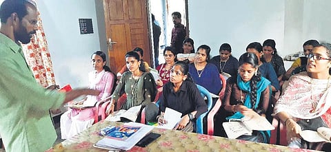 Malayalam training class conducted by Samvedya Arts & Culture Society at Kuttiady