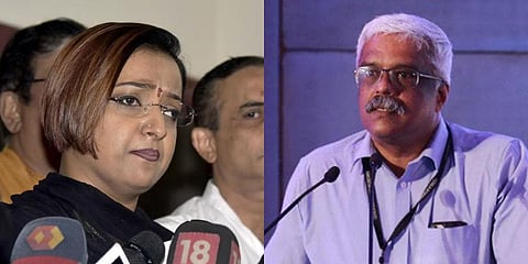 Swapna Suresh, an accused in the gold smuggling case, and M Sivasankar, former principal secretary of Kerala CM Pinarayi Vijayan.
