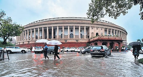 Waterlogging at Parliament after heavy rain in New Delhi  | PTI File photo