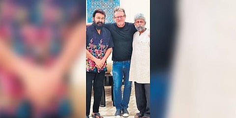 Actor Mohanlal, Mark Kilian and TK Rajeev Menon